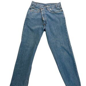 PARKE Low Rise Baggy Jean in Medium Wash Blue